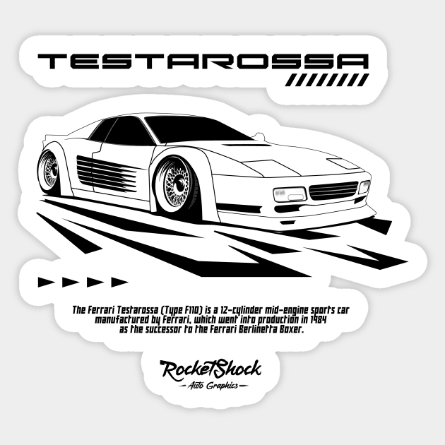 Testarossa Sticker by ASAKDESIGNS